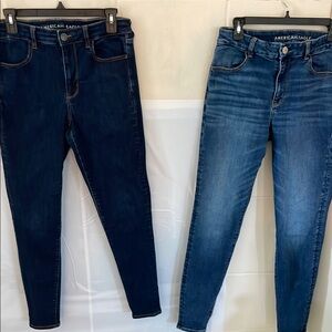 Set of Two American Eagle Outfitters Blue Skinny Jeans